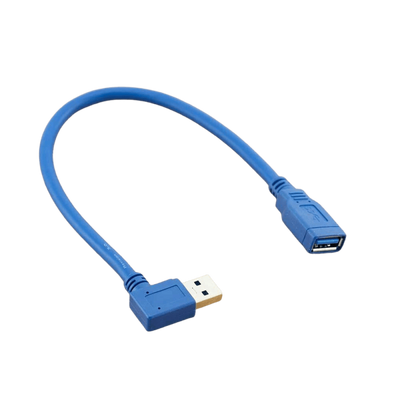 USB extension cable 0.3m one side right angle