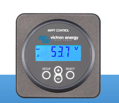Remote control panel for MPPT solar charge controllers.