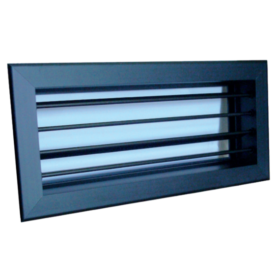 Black Aluminum Supply Air Grille 400x100 (16x4") 69631B