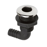 90° Skin fitting with stainless steel cover BS3512