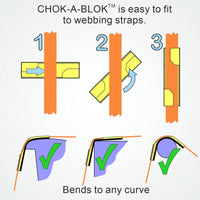 CHOK-A-BLOK™ strap guard for webbing from 35mm (1 1/2") to 50mm (2")