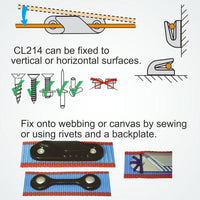 Clamcleat CL214W Leech Line Cleat