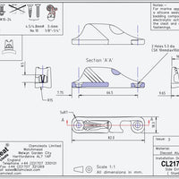 Clamcleat CL217 Mk1 Side Entry Mk1 (Starboard)