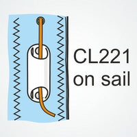 Clamcleat CL221 Dinghy Leech Line Cleat- Complete