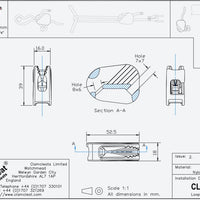 Clamcleat CL223 Loop Cleat for ropes 3-6mm