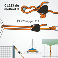 Clamcleat CL223 Loop Cleat for ropes 3-6mm