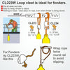 Clamcleat CL223 Loop Cleat for ropes 3-6mm