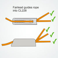 Clamcleat CL228 - Vertical Cleat with Integral Fairlead