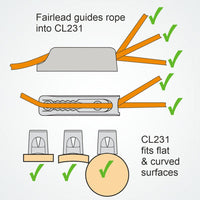 Clamcleat CL231 - Midi with Integral Fairlead