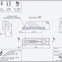 Clamcleat CL231 - Midi with Integral Fairlead