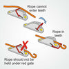 Clamcleat CL237 - Vertical with Spring Gate for ropes 6-12mm