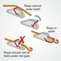 Clamcleat CL237 - Vertical with Spring Gate for ropes 6-12mm