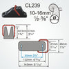 Clamcleat CL239 - Major with Spring Gate for ropes 10-16mm