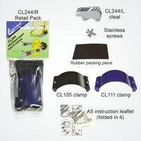 Clamcleat CL244 - Aluminium Boom Cleat and Clamps