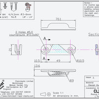 Clamcleat CL259 Racing Fine Line (Port)