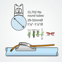 Clamcleat CL702 Aluminium Boom Cleat.