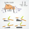 Clamcleat CL802 - Tapered Pad