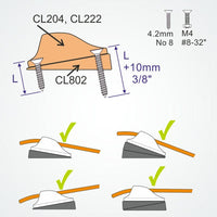 Clamcleat CL802 - Tapered Pad
