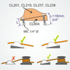 Clamcleat CL804 - Tapered Pad