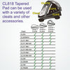 Clamcleat CL818 - Tapered Pad with Backplate. For Mk1 Juniors