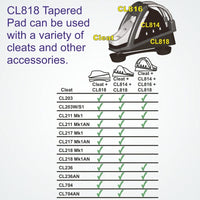 Clamcleat CL818 - Tapered Pad with Backplate. For Mk1 Juniors