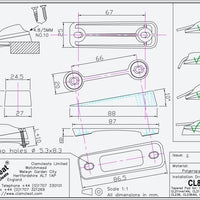 Clamcleat CL818 - Tapered Pad with Backplate. For Mk1 Juniors