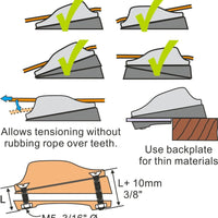 Clamcleat CL818 - Tapered Pad with Backplate. For Mk1 Juniors