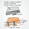 Clamcleat CL823 - Tapered Pad with Backplate