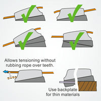 Clamcleat CL823 - Tapered Pad with Backplate