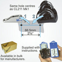 Clamcleat CL825CKC XD Twin Training Cleat  for ropes 3-6mm