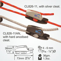 Clamcleat CL826-11 - Alloy Aero Cleat for ropes 4-6mm