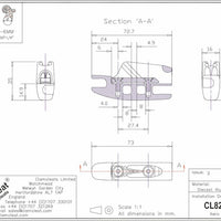 Clamcleat CL826-11 - Alloy Aero Cleat for ropes 4-6mm