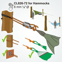 Clamcleat CL826-72 - Nylon Aero Cleat for ropes 4-6mm