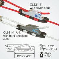 Clamcleat CL827-11 - Aero Base with Mk1 Racing Junior for ropes 4-6mm