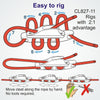 Clamcleat CL827-11 - Aero Base with Mk1 Racing Junior for ropes 4-6mm