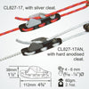 Clamcleat CL827-17 - Aero Base with Side Entry Cleat (Starboard) for ropes 4-6mm