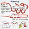 Clamcleat CL827-17 - Aero Base with Side Entry Cleat (Starboard) for ropes 4-6mm