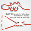 Clamcleat CL827-36 - Aero Base with CL236 Roller Fairlead Cleat for ropes 4-6mm