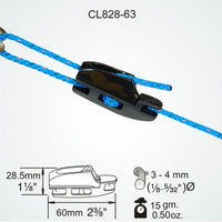 Clamcleat CL828-63 Nylon Micro Aero Cleat for ropes 3-4mm