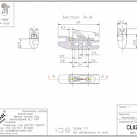 Clamcleat CL828-63 Nylon Micro Aero Cleat for ropes 3-4mm