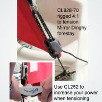 Clamcleat CL828-70 - Alloy Micros Aero Cleats for ropes 3-4mm