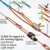 Clamcleat CL828-70 - Alloy Micros Aero Cleats for ropes 3-4mm