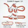 Clamcleat CL828-77 - Side-Entry Alloy Micro Aero Cleat for ropes 3-4mm