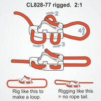 Clamcleat CL828-77 - Side-Entry Alloy Micro Aero Cleat for ropes 3-4mm