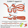 Clamcleat CL828-77 - Side-Entry Alloy Micro Aero Cleat for ropes 3-4mm