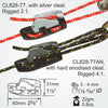 Clamcleat CL828-77 - Side-Entry Alloy Micro Aero Cleat for ropes 3-4mm