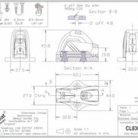 Clamcleat CL830CKC - Side-Mount Cage with CL211 Mk2 Junior & CL815 Keeper for ropes 3-6mm