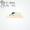 Clamcleat CL203W/S1 White Junior with Roller Fairlead
