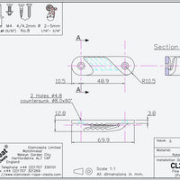 Clamcleat CL214W Leech Line Cleat