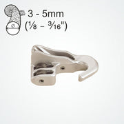 Clamcleat CL248 - Cleat with Hook and 3 Sheaves for ropes 3-5mm